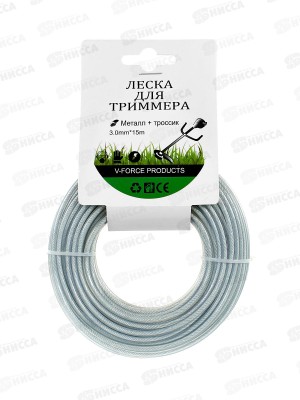 Леска для триммера мет. сердечник 3 мм * 15м, AL-25973-2 *144