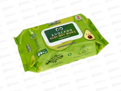 Aiwibi влаж салф дет Очищающие Avocado 84шт клап спайка *12
