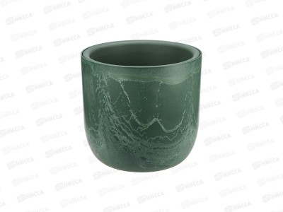 Кашпо МИКРИТ D280мм 7,8л Зеленый слайн со вставкой М3267 *1