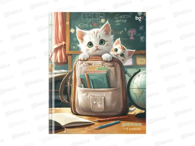 Дневник BG Маленькие помощники 1-4кл тв.обл., мат.лам. 64629 *40