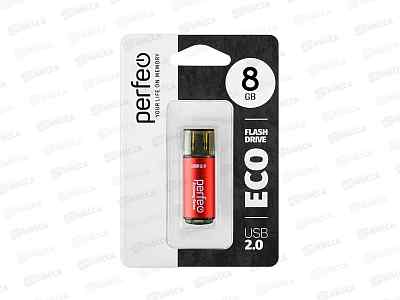 Флеш-карта Perfeo USB  8GB E04 Red economy series, PF-E04R008ES