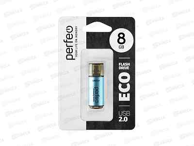 Флеш-карта Perfeo USB  8GB E04 Blue economy series, PF-E04N008ES