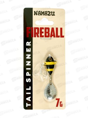 Тейл-спиннер Namazu Fireball,  7г, тонущий, цвет №06-Bee, 07-06С