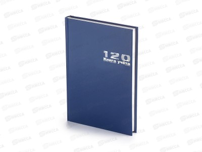 Кн.учета АЛЬТ 192л.,лин. б/в.,Синий,7-120-335/1*6