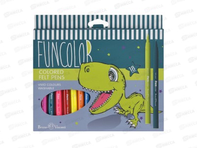 Фломастеры 18цв. B.V. Funcolor  32-0068*16