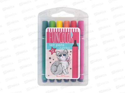 Фломастеры 12цв. B.V. Funcolor Кошка  32-0041*16