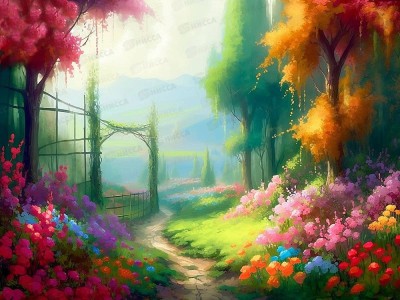 Алмаз. мозаика (класс.) 30х40см Таинственный сад, НД-2055 без подр.