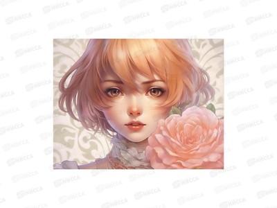 Алмаз. мозаика (класс.) 30х40см Девушка с розой, АЛМ-0041 с подр.
