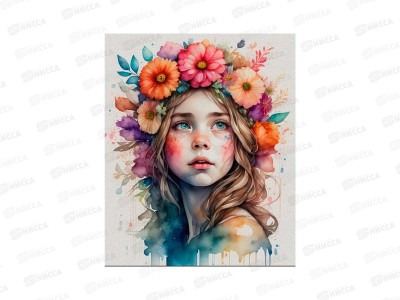 Алмаз. мозаика (класс.) 30х40см Венок в волосах, АЛМ-0045 с подр.
