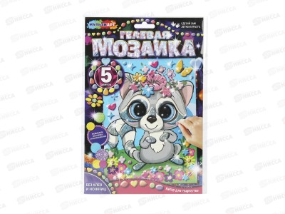 Мозаика гелевая 17х23см, Енот, GEL-ENOT
