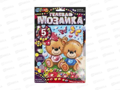 Мозаика гелевая 17х23см, Мишки, GEL-BEAR