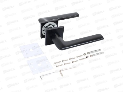 Ручки для дверей Аллюр АРТ ТИНА BL+L7050S BL+BK-S2 BL (88150) мат.чер