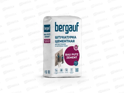 Штукатурка цементная Bergauf BAU PUTZ ZEMENT мешок 25кг (5-30мм) *56