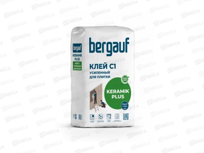 Клей плиточный Bergauf KERAMIK PLUS усиленный С1,  25кг (слой 3-10мм) *56