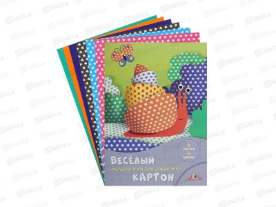 Цветной карт. А4 Апплика 6л 6цв. двуст.Сердечки С0151-04 *70