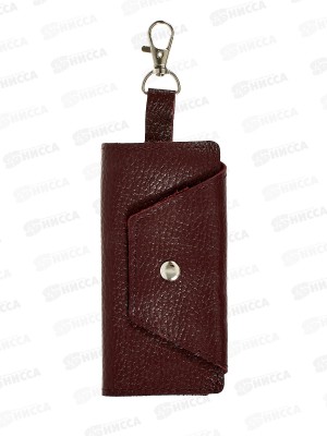 Ключница Barez M-012 нат кожа, бордовый, флотер 37г