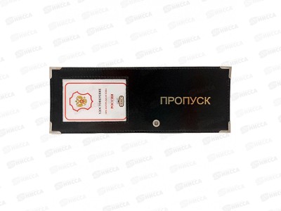 Обложка на пропуск с окошком Barez E-109 нат кожа, черный, 26г