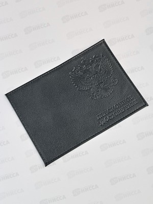 Обложка д/пенс удост Barez E-055 нат кожа, черный, матовый, 19г