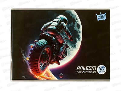 Альбом д/рис.40л ПандаРог Space Rider, мелов. картон, 15-9116 *16