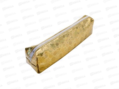Пенал ПандаРог Голограмма. Круги, 210х40х50мм, золотой, 15-3576 *10