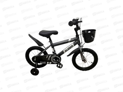 Велосипед 14&quot &quotSlider Start 14&quot с доп.колесами графит, IT180-14GY