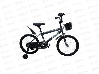 Велосипед 18&quot &quotSlider Start 18&quot с доп.колесами графит, IT180-18GY