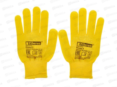Перчатки PR-PVC523 Микроточка в и/у р.L(9) Fiberon желтый *12/120