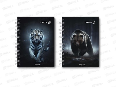 Записная книжка &quotСветоч&quot А6 80л Сила и смелость, клетка, греб., 01581