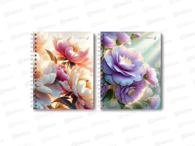 Тетрадь 80л клетка SVETOCH Цветение, гребень, 01566  *4