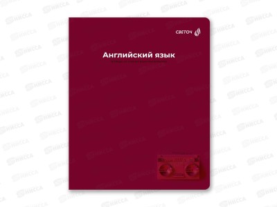 Тетрадь 48л клетка SVETOCH &quotКапсула знаний&quot Английский язык, 01788  *10/60