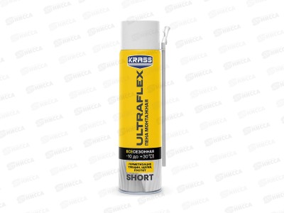 Пена монтажная ULTRAFLEX Short всесезонная 0.35л    *12/672