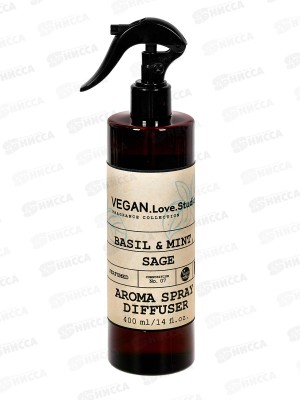 Диффузор аромат Vegan L.S. Bassil. Mint. Sage 400мл *12