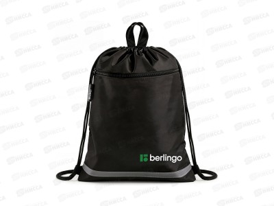 Мешок д/обуви Berlingo Basic black 360*460мм.,BR-MS-040603 *5