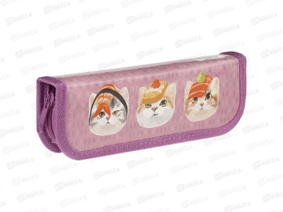 Пенал 1-секц ArtSpace Suchi Cats 190*60мм ПK1 59875  *8