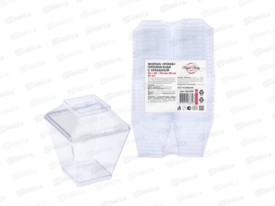 Форма ромб с крышкой AVIORA 50*50*60,прозр.24шт 415-006