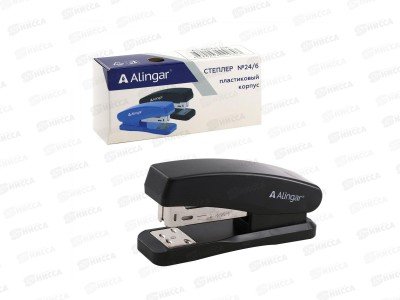 Степлер №24  Alingar, до 20л,  AL6001 черн*12/120
