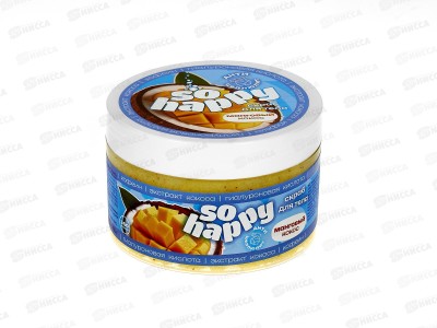 Скраб  для тела соль+сахар с маслами 350г Манговый кокос *12