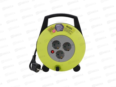 Удлинитель на катушке ФАZA 10м, 3 гнезда, с заземлением, CHG-03-1000