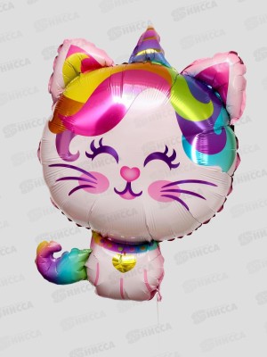 Шар фольга 32&quot Кошечка-единорог 4507671