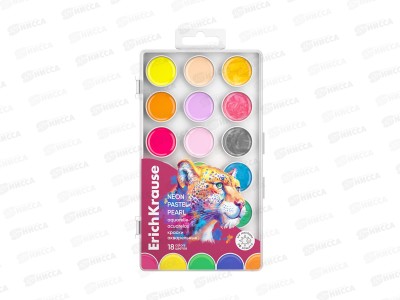 Акварель EK 18цв. Safari neon+pastel-pearl 61380 *42