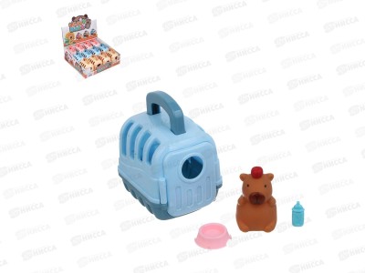 Капибара в будке с аксесс. 4пр. 4х9х11см, 3вида Игротрейд, 258-099  г