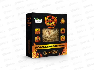 King of Blaze - роллы для розжига огня 12шт в коробке *18  КВ-7191