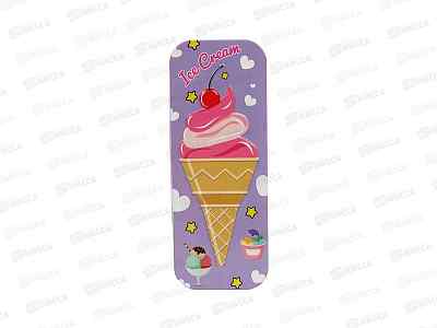 Пенал металлический &quotIce cream&quot с допотсеком 21,5*8*2,7см, 4 вида, D-6941