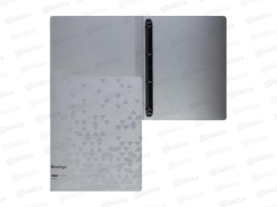 Папка на 2-х кол. 24мм А4 Berlingo Metallic серебро  RB4_2D396