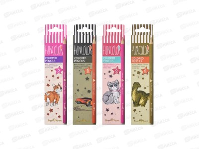 Карандаши  6цв АЛЬТ FUNCOLOR 30-0065 *24
