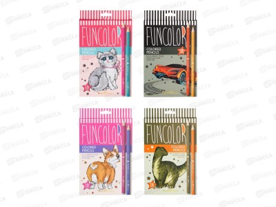 Карандаши 18цв АЛЬТ Funcolor 4вида,30-0061*12