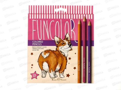 Карандаши 24цв АЛЬТ Funcolor Корги,30-0144*12