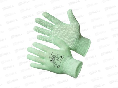 Перчатки нейлоновые (микроточка)Green Edition GM-1001L-8, р.8*12/240