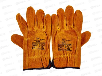  Перчатки спилковые Aura Cowsplit Leather Driver Cloves , оранж.GM-1002LT-11, р,11*12/120
