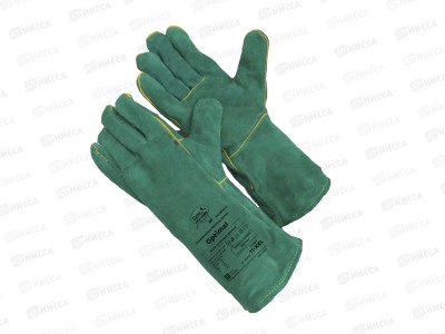Перчатки спилковые Краги Optimal Cowsplit Leather Welding Gloves, зелен. р.11, GM-1004LT-11*12/60